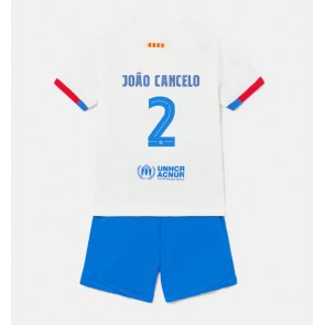 Maillot de foot Barcelona Joao Cancelo #2 Extérieur enfant 2023-24 Manches Courte (+ pantalon court)